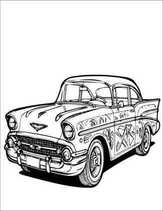 1957 Chevrolet - Free printable coloring page