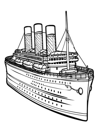 Ocean Liner - Free printable coloring page