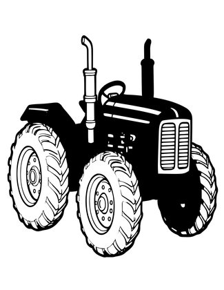 Vintage Tractor - Free printable coloring page