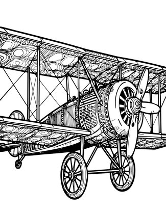 Wright Flyer - Free printable coloring page