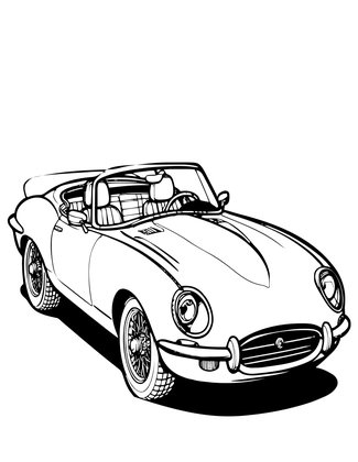 Classic Jaguar - Free printable coloring page