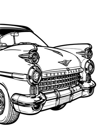 Classic Cadillac - Free printable coloring page