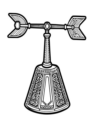 Weather Vane Workshop - Free printable coloring page