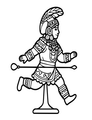Indian Weather Vane - Free printable coloring page