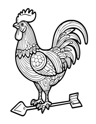 Weather Vane Repair - Free printable coloring page
