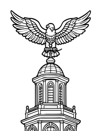 Eagle Weather Vane - Free printable coloring page
