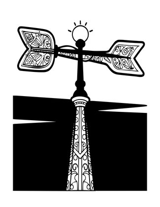 Weather Vane Silhouette - Free printable coloring page