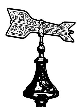Weather Vane Close-Up - Free printable coloring page