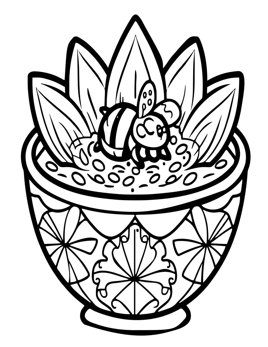 Lily and Bee - free printable coloring page