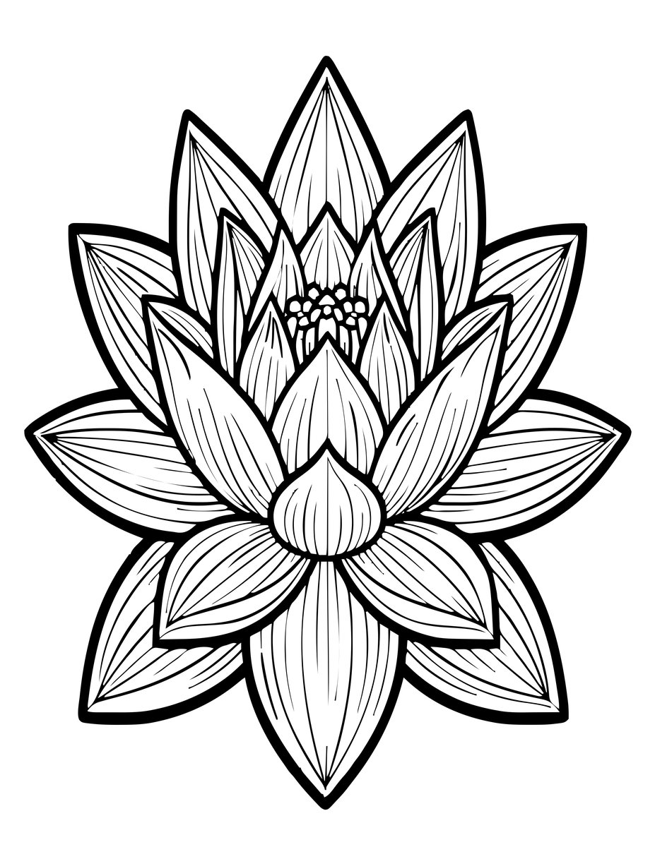 Tropical Lily - free printable coloring page