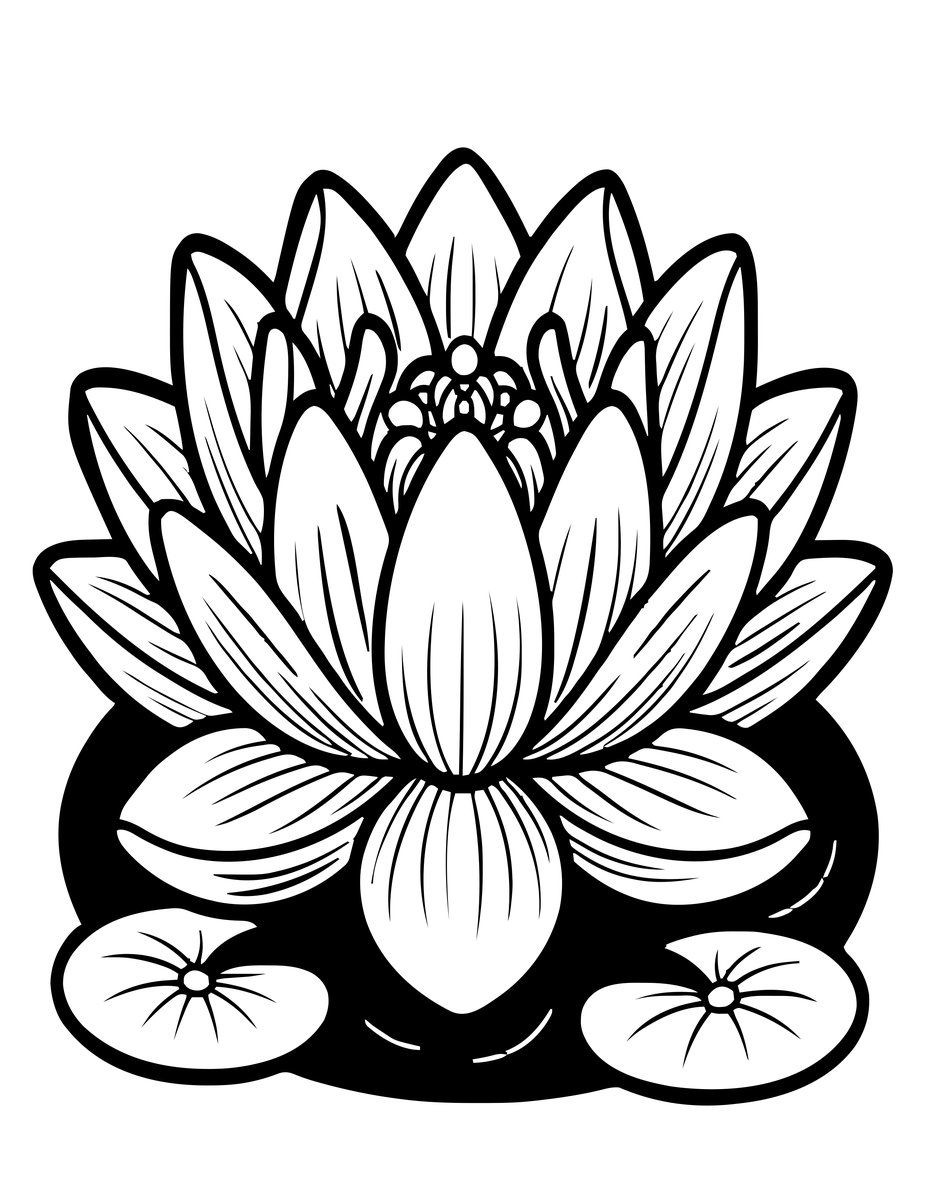 Night Lily - free printable coloring page