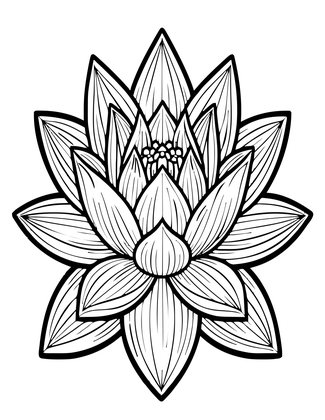 Tropical Lily - Free printable coloring page