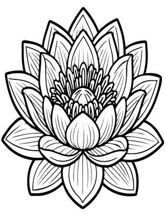 Lily Center - Free printable coloring page