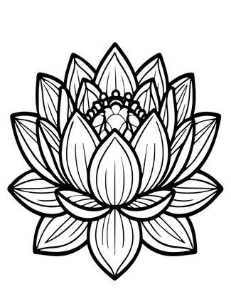 Lily Opening - Free printable coloring page