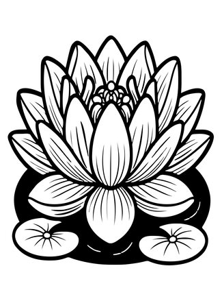 Night Lily - Free printable coloring page