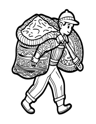 Working Miller - Free printable coloring page