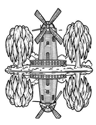 Millpond - Free printable coloring page