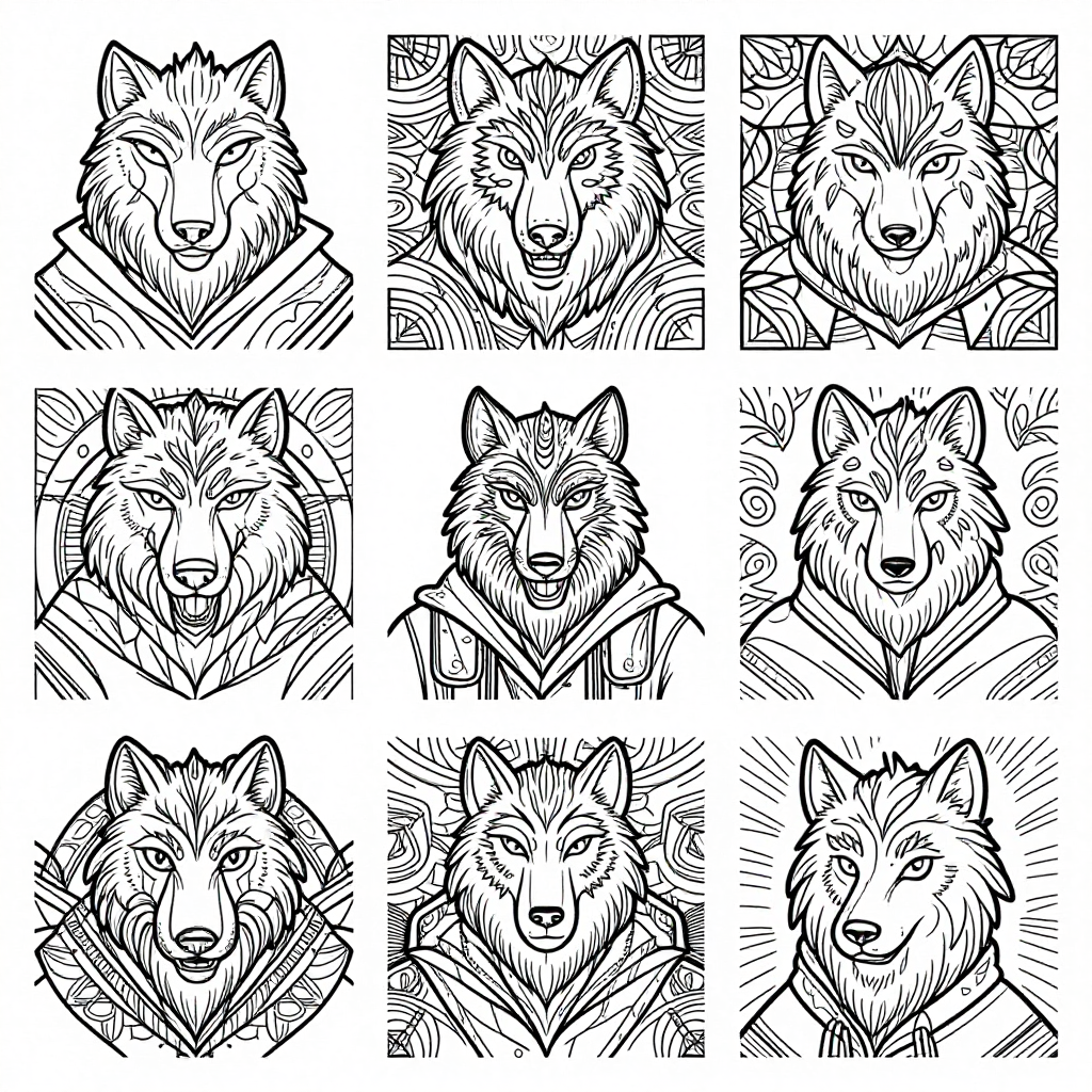 Werewolves coloring pages collection - 30 free printable pages