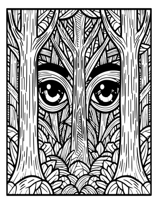 Werewolf Eyes - Free printable coloring page
