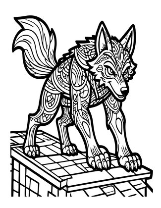 Werewolf Leap - Free printable coloring page