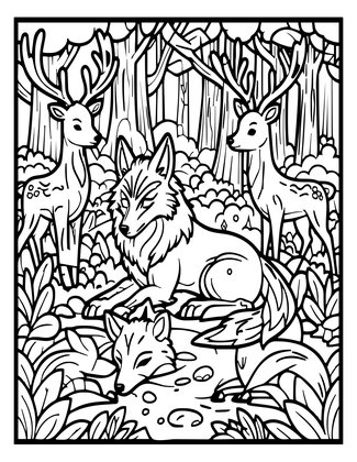 Woodland Werewolf - Free printable coloring page
