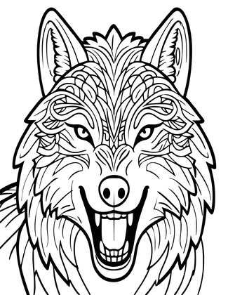 Werewolf Portrait - Free printable coloring page