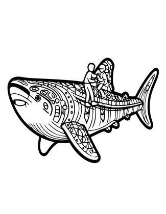 Whale Shark Research - Free printable coloring page
