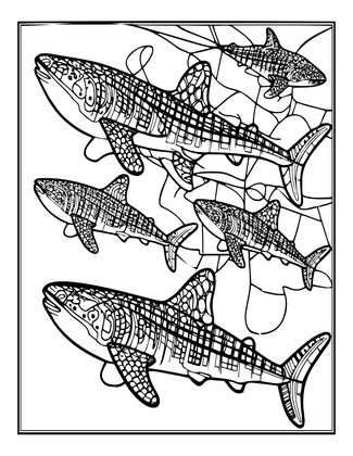 Whale Shark Map - Free printable coloring page