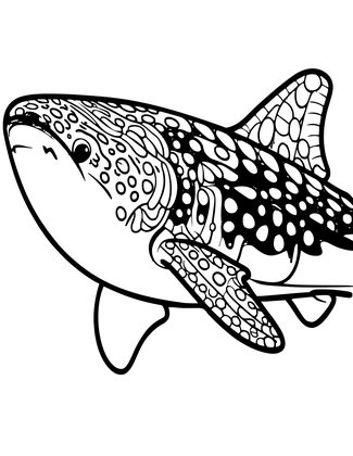 Whale Shark Spots - Free printable coloring page