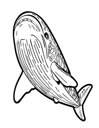 Whale Shark Mouth - Free printable coloring page