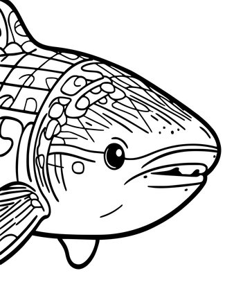 Whale Shark Eye - Free printable coloring page