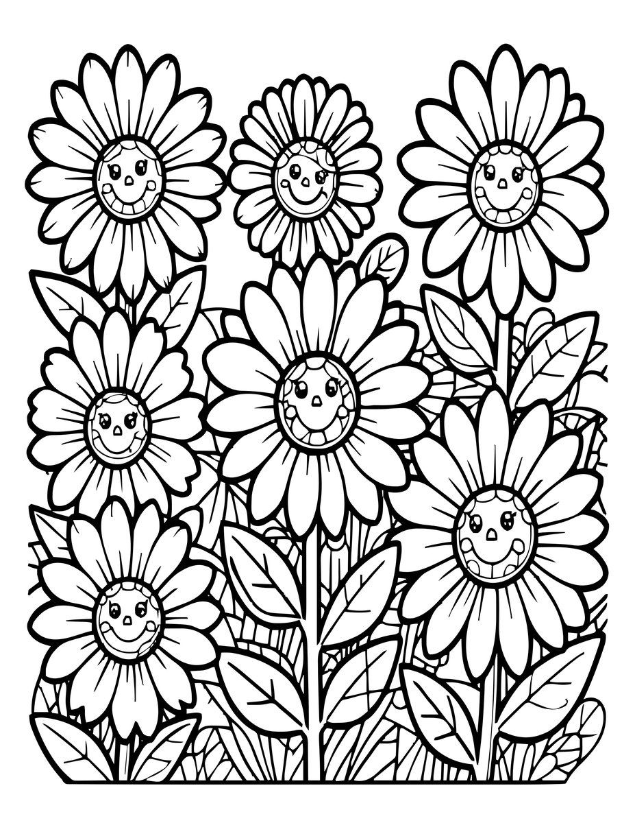 Black-Eyed Susan - free printable coloring page