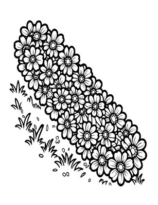 Daisy Chain - Free printable coloring page