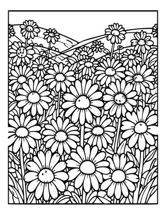 Oxeye Daisy - Free printable coloring page