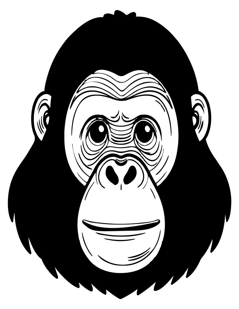 Orangutan - free printable coloring page