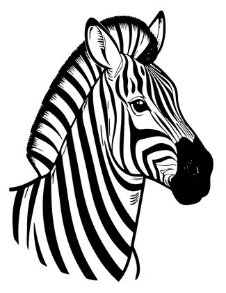 Zebra Stripes - Free printable coloring page