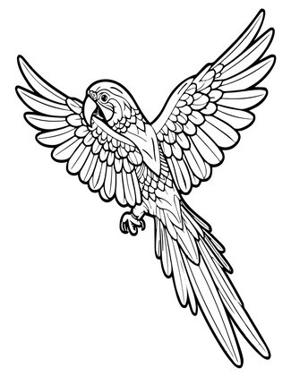 Parrot Colors - Free printable coloring page