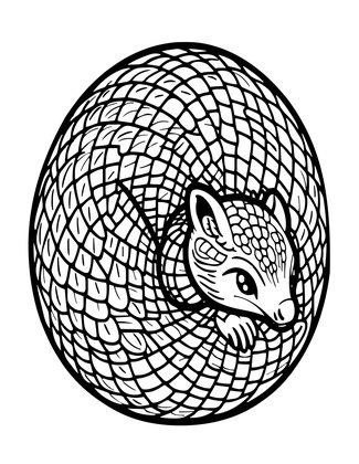 Pangolin - Free printable coloring page