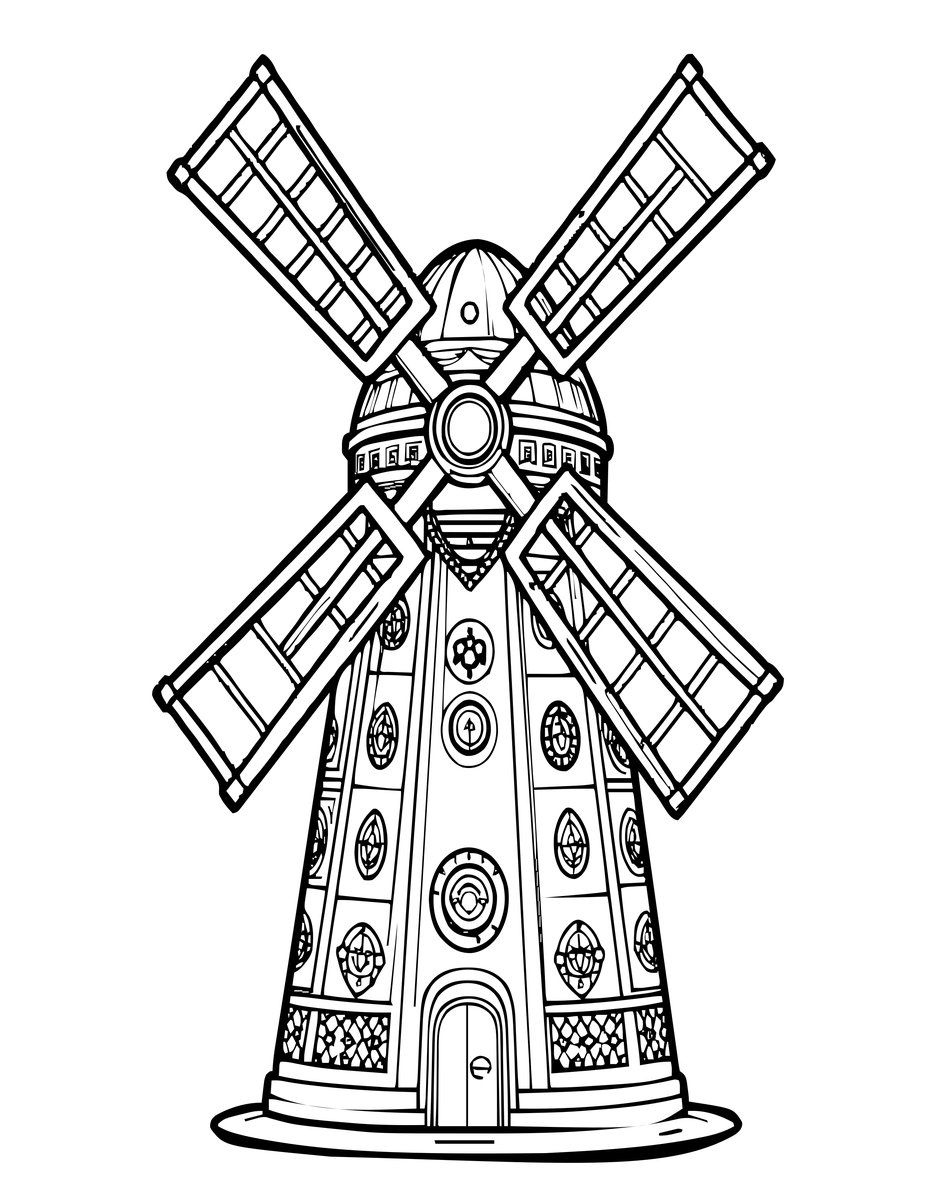 Persian Panemone - free printable coloring page