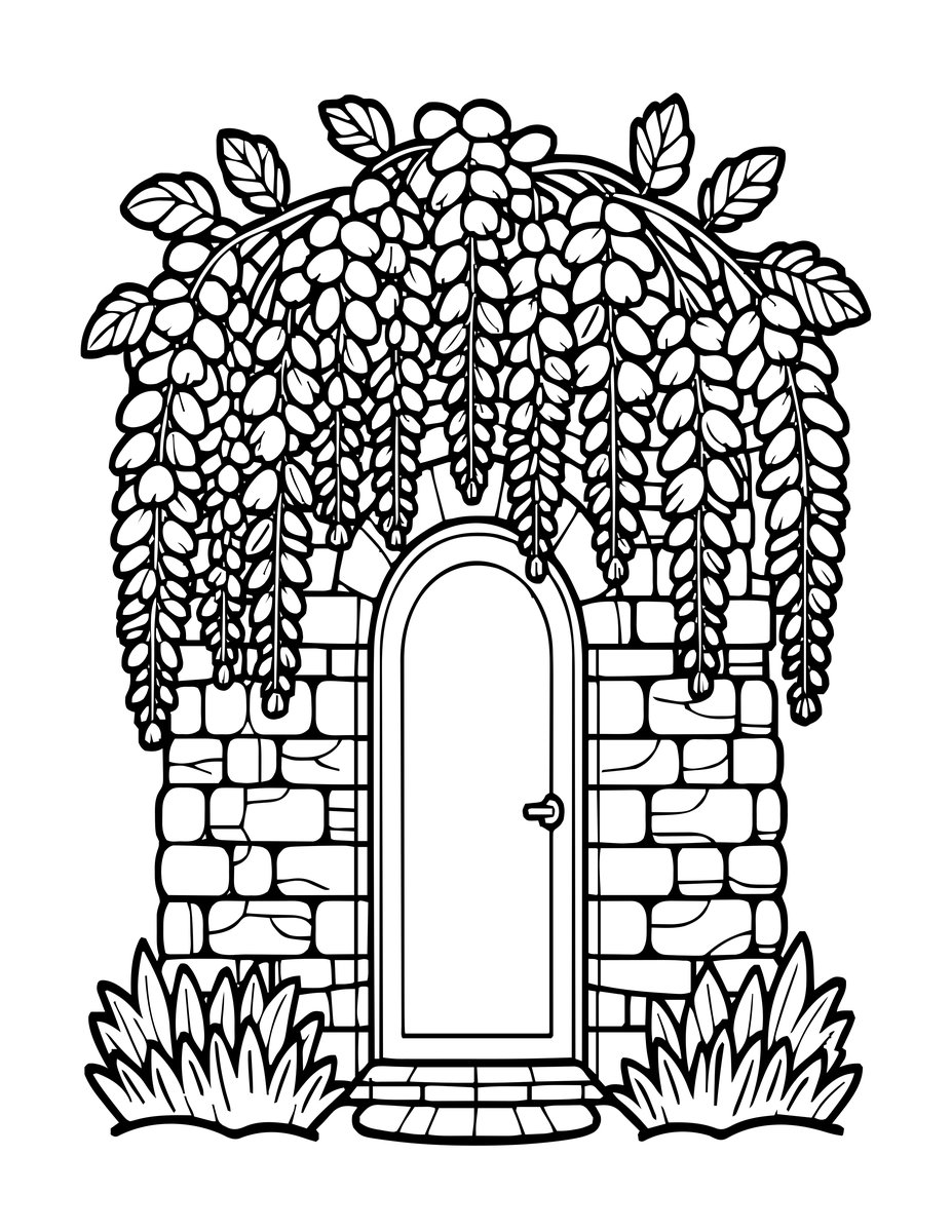 Doorway Drape - free printable coloring page