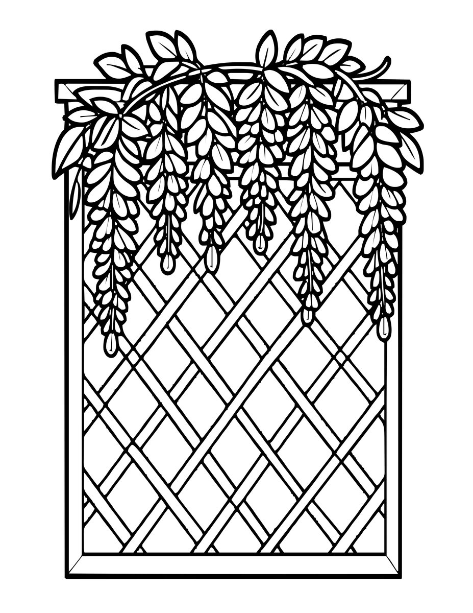 Trellis Pattern - free printable coloring page