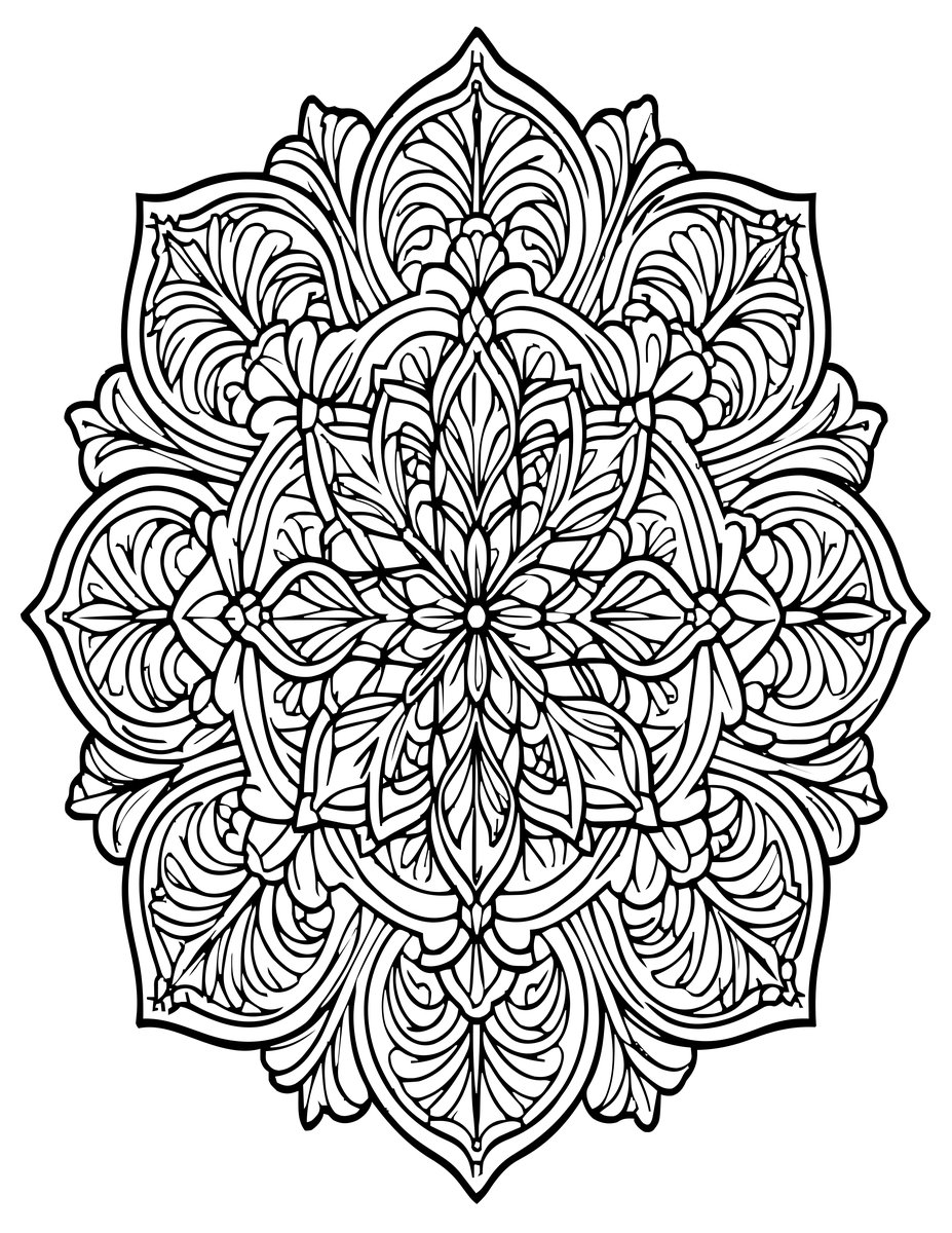 Mandala Pattern - free printable coloring page