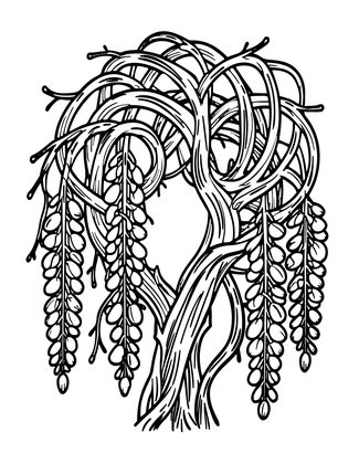 Bare Winter - Free printable coloring page