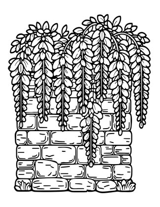 Stone Wall - Free printable coloring page