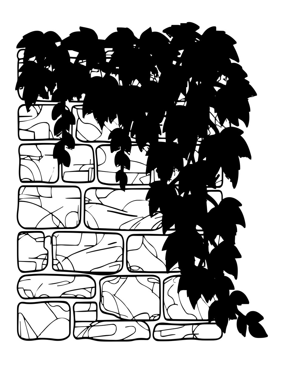Virginia Creeper Autumn - free printable coloring page