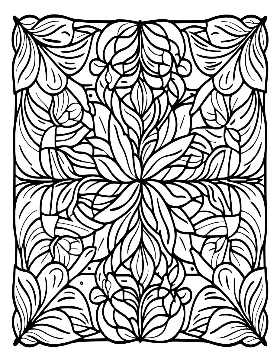 Vine Pattern - free printable coloring page