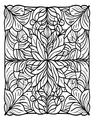 Vine Pattern - Free printable coloring page