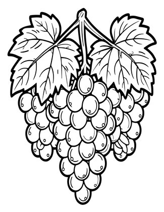 Grape Vine - Free printable coloring page