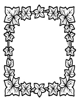 Ivy Border - Free printable coloring page