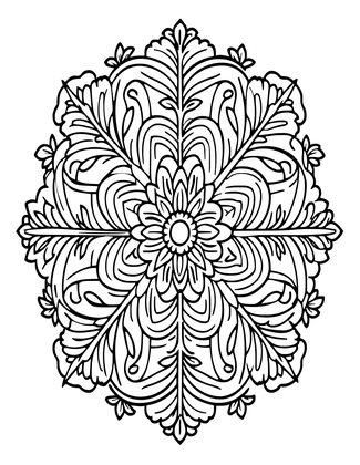 Vine Mandala - Free printable coloring page